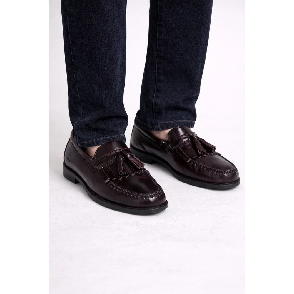 Bass Weejuns‎ Kiltie Tassel Loafers Men 10.5B Burgundy Preppy Old Money Academia
